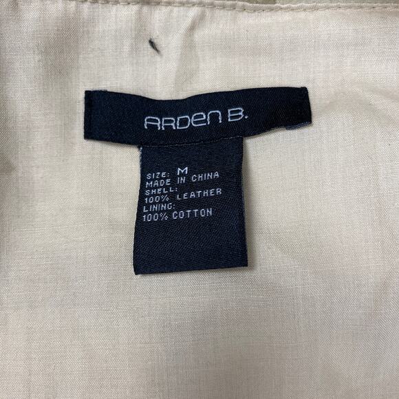 Arden B Womens Size M Tan Suede Leather Tailored Handkerchief Hem Jacket - Picture 10 of 10